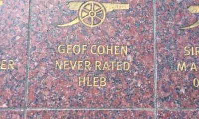 futbolove - Geof Cohen - wieloletni fan Arsenalu, który kibicował londyńczykom od lat...