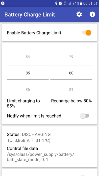 stanli - @maseczjuset: bezpieczne, używam i polecam Battery charge limit