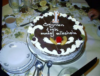 nieocenzurowany88 - @appylan: poproszę napis Szymon 1 rok i mniej alkoholu bo to tort...