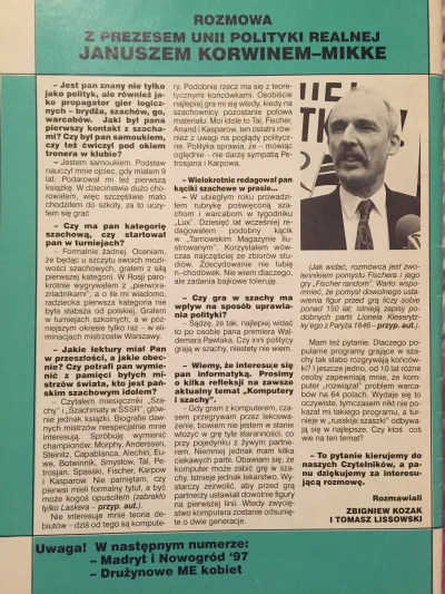 Mikrobus - Czy ciekawi Was co na temat szachów i ich związku z polityką miał w 1997 r...