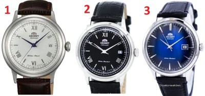 belzeb - Który Orient Bambino z poniższego zdjęcia Wam się bardziej podoba? #zegarki ...