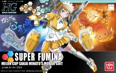 80sLove - Prototypowe pudełko modelu mecha Super Fumina z anime Gundam Build Fighters...
