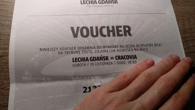 rainhor - Dostałem dwa vouchery na sobotni mecz Lechii. Nie znalazłem nikogo z kim mó...
