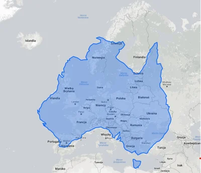 NieRozumiemIronii - Rozmiar Australii na tle Europy
#eurowizja #ciekawostki #mapy