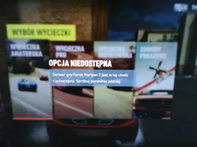 S.....1 - Działają wam serwery w #forza #horizon2 na #xbox360 ?