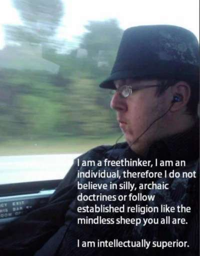 C.....p - @Tom_Ja: Zasadnicza różnica między ateistą a gimboateistą:

Ateista - "Ni...
