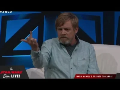 Agrael91 - Właśnie zakończył się panel Mark Hamill’s Tribute to Carrie Fisher na SWCO...