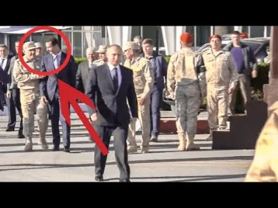 bijotai - Rosyjski oficer zatrzymuje Asada żeby nie szedł razem z Putinem 
#syria #r...