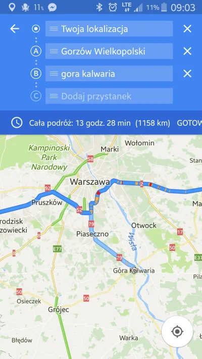 MirekzMirkowa - @metrom wyznaczył trasę ze wschodu na zachód. Nie chce jechać przez W...