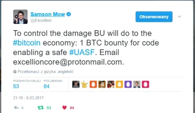 p.....4 - To control the damage BU will do to the #bitcoin economy: 1 BTC bounty for ...