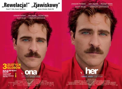 WezelGordyjski - Po prawej świetny, oszczędny, oryginalny plakat do filmu ''Her''. Po...