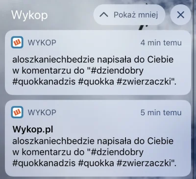 Sihill_pl - #wykop #ios zacząłem dostawać podwójne powiadomienia z apki, @wykop: cośc...