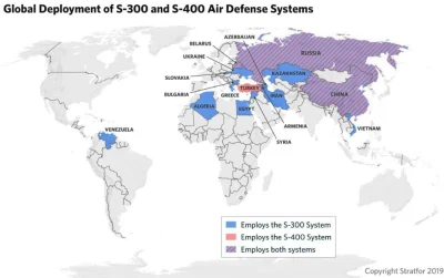 K.....e - Rozmieszczenie S300 i S400 na całym świecie.

Opis:
Rosyjskie systemy S3...