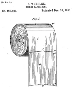 s.....e - Dokument patentowy na zgłoszenie papieru toaletowego. Papier źle założony t...
