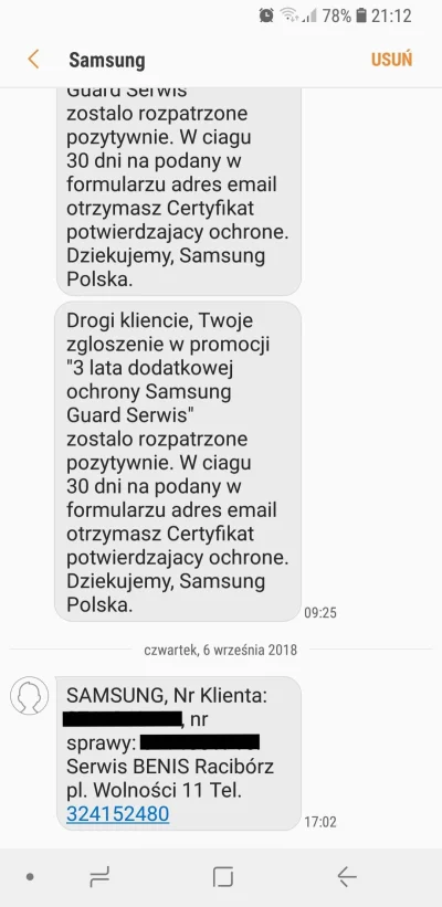 losowy-login - Widzę że w Samsungu mają niezłych śmieszków, może jakiś wykopek te SMS...