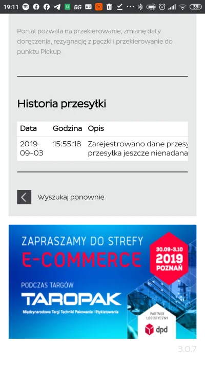 kunewicz - @buglin: a, i jeszcze pojawił się status na dpd.pl