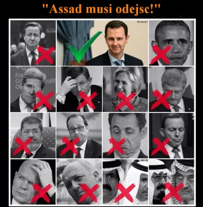 binuska - Politycy znani z częstych wypowiedzi "Assad musi odejść" sami odeszli.

#...