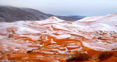 Mesk - Pierwszy śnieg na Saharze od 37 lat #ciekawostki #fotografia #earthporn
