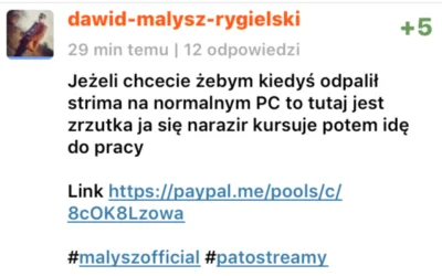 SzotyTv - @SzotyTv: @dawid-malysz-rygielski*NO NIE MOGĘ( ͡º ͜ʖ͡º) IDIOTA w CZYSTEJ PO...