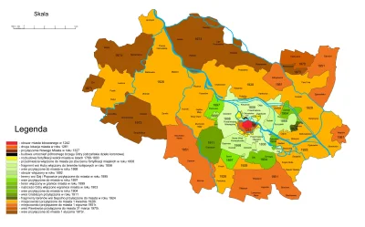 darosoldier - Mapa rozwoju terytorialnego Wrocławia wykonana na podstawie "Plan der H...