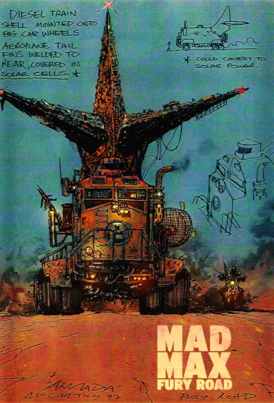 aleosohozi - Kilka wczesnych grafik koncepcyjnych Brendana McCarthy'ego do "Fury Road...