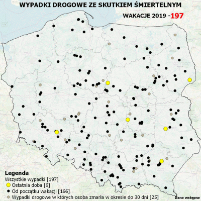 Birbirgo13 - MAPA WYPADKÓW DROGOWYCH ZE SKUTKIEM ŚMIERTELNYM - WAKACJE 2019


Minął 2...