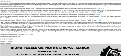 sandacz - Poseł #liroy przesyła comiesięczne sprawozdanie ze swojej pracy poselskiej ...