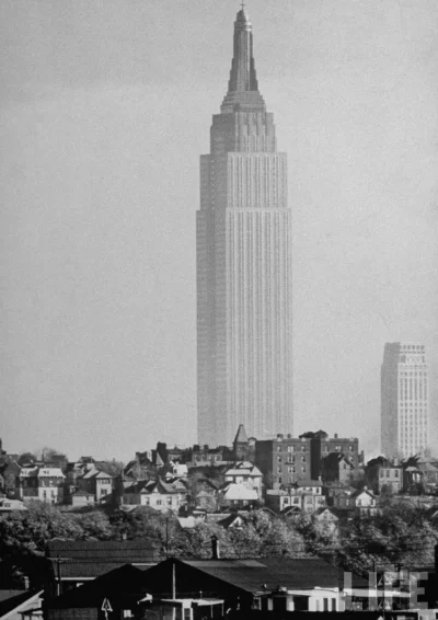 myrmekochoria - Andreas Feininger, Empire State Building widziany z New Jersey, USA 1...