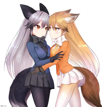 l.....f - #randomanimeshit #kemonofriends #ezoredfox #silverfox #kitsunemimi #rajstop...