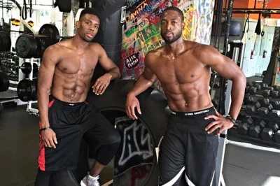 H.....n - Norris Cole i Dwyane Wade po treningu crossfit. Tylko oczywiscie 90% nieoga...