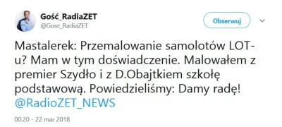 umowionyznaksygnal - Ej, on myśli, że samoloty się maluje wałkiem na kijku? 

Żeby ...