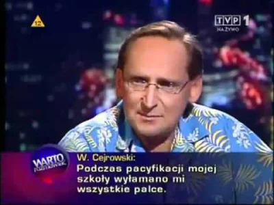 Amadeo - @koniarek: On się próbował obalać system, to mu palce wyłamali - o tym mówi ...