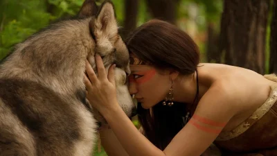 zvarac - #indianka #indianie #ladnapani #wolf #friendzone