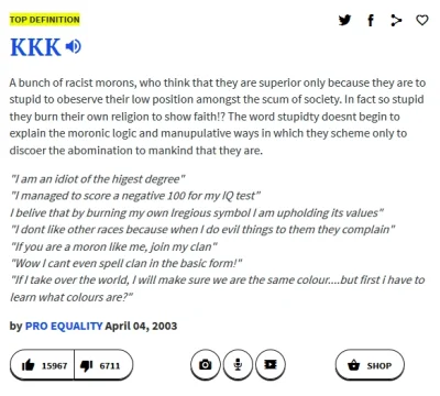 Deykun - Taka tam definicja z Urban Dictionary. #

#urbandictionary #kkk #kukluxkla...