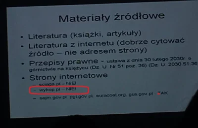symaaa - Mirki!
Wykładowca zabronił podawać w materiałach źródłowych wykop.pl. Jak j...
