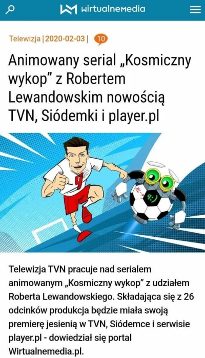spudrospadreebin - #lewandowski #wykopfootballcup
To niezła promocja portalu za roga...