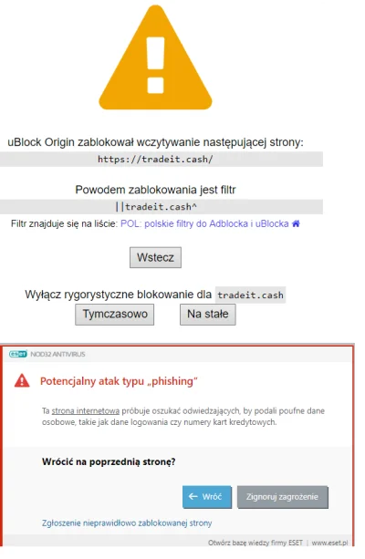 a.....e - Na dzień dobry ublock a później eset mi jeszcze blokuje