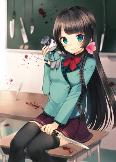 C.....8 - #randomanimeshit #originalcharacter #schoolgirl #blackhair #blueeyes #anime...