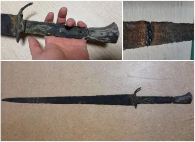 Zwiadowca_Historii - Znalazł koparką średniowieczny miecz z XV wieku i próbował go ze...