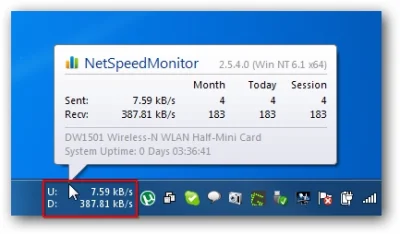 kapiszon53 - @Langus: Trochę późno ale od siebie polecam NetSpeedMonitor, badziej min...