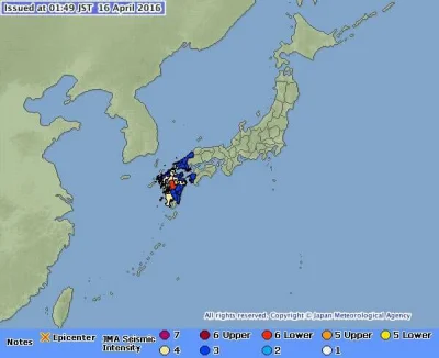 ama-japan - Tak na prawdę to było już 6 trzęsień tak samo silnych,w japońskiej skali:...