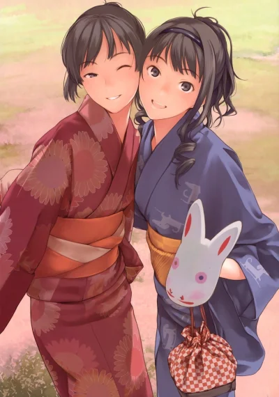 Czokolad - #randomanimeshit #amagami #harukamorishima #hibikitsukahara #kimono