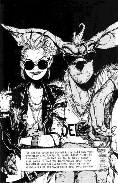 ciezka_rozkmina - Jamie Hewlett - autor m.in. komiksu Tank Girl, grafik dla Gorillaz ...