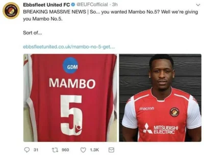 splndid - Po zauwazeniu przez Internet, piłkarz o nazwisku Mambo dostał nowy numer - ...