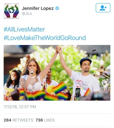 zielonek1000 - To jest twitt celebrytki Jennifer Lopez. Niby nic dziwnego, gdyby nie ...