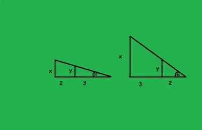 komandor - Jak obliczyć x i y? Mamy dany kąt oraz jedną przyprostokątną - trzeba obli...