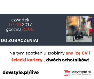 maniserowicz - A że dzisiaj specjalny webinar na ➡ http://devstyle.pl/live ⬅ to pamię...