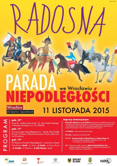 KochamWroclaw - Radosna parada niepodległości we Wrocławiu. 
Zapowiadana pogoda na 1...