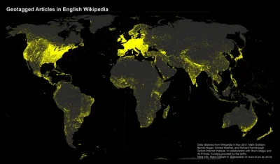 Enzo_Molinari - Mapa zgeokodowanych artykułów na angielskiej Wikipedii. Świetnie wygl...