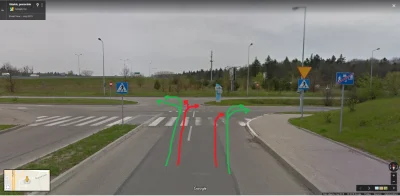 cukjer - W pracy zastanawiamy się, czy na danym skrzyżowaniu można z lewego pasa drog...